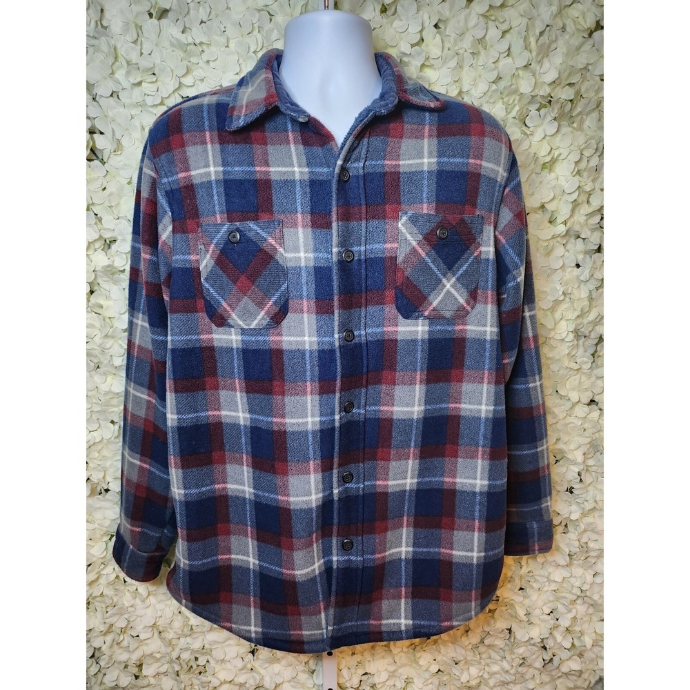 Mens Lanesboro Plaid Fleece Shirt Jacket Size M, lumberjack, outdoor fall time‎